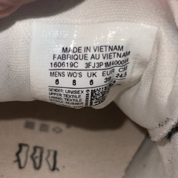 Converse Sneakers Black Polka Dot One Star Fashion Men Sz. 6 / Womens Sz 8‎ *GS9 - Picture 6 of 7